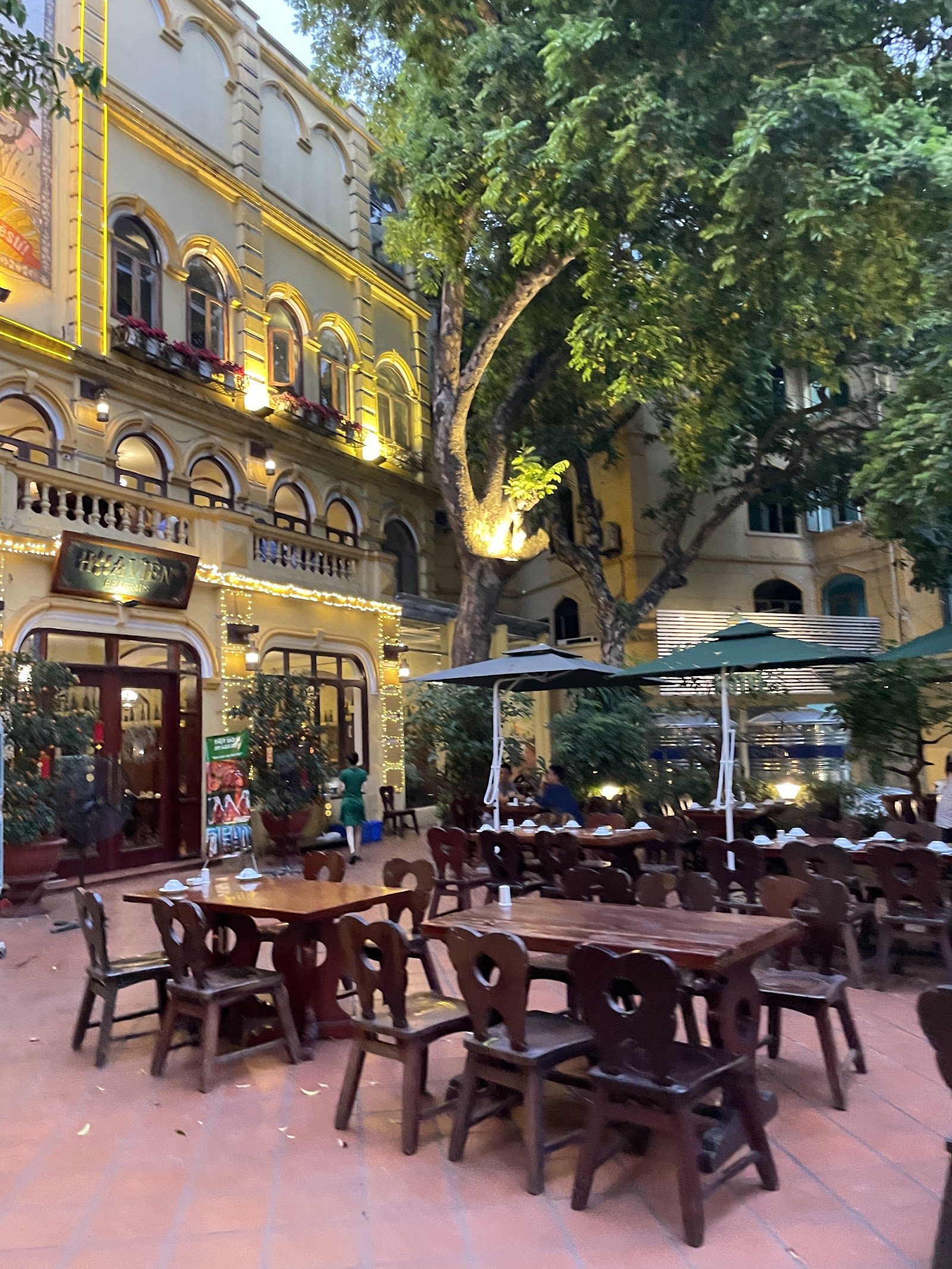 Hoa Vien Brauhaus, the Czech-style brewery and beer garden at 1A Tang Bat Ho